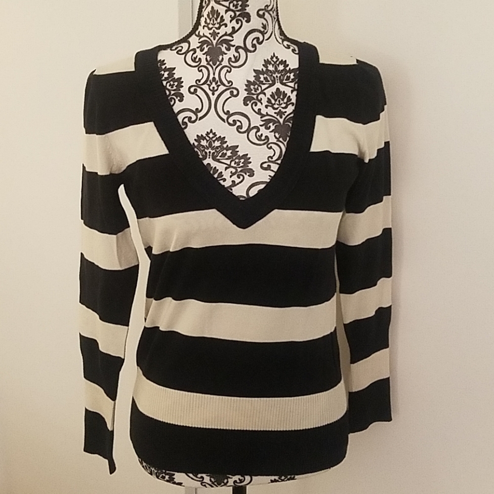 Black and white sweater